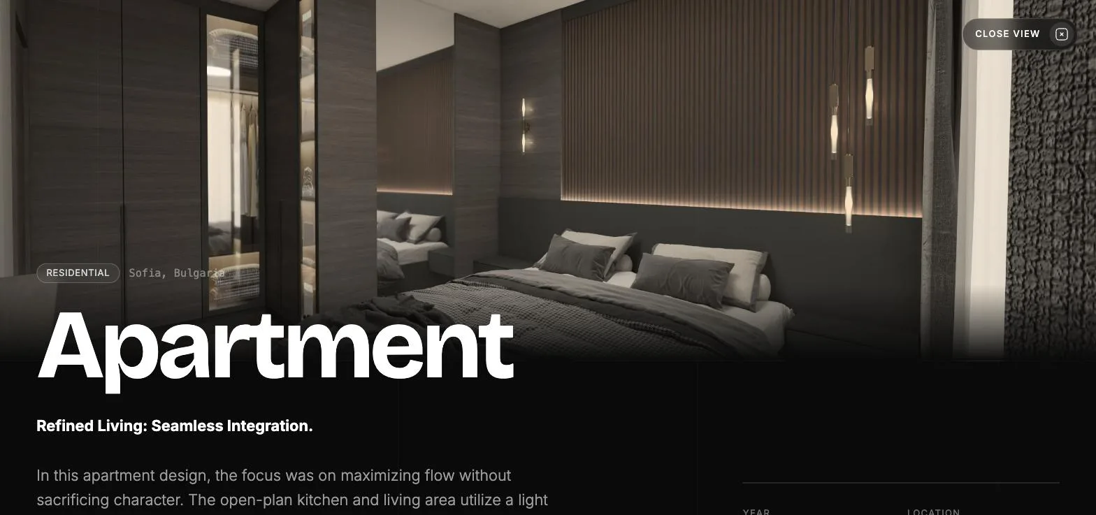 Gosis Design residential apartment project page